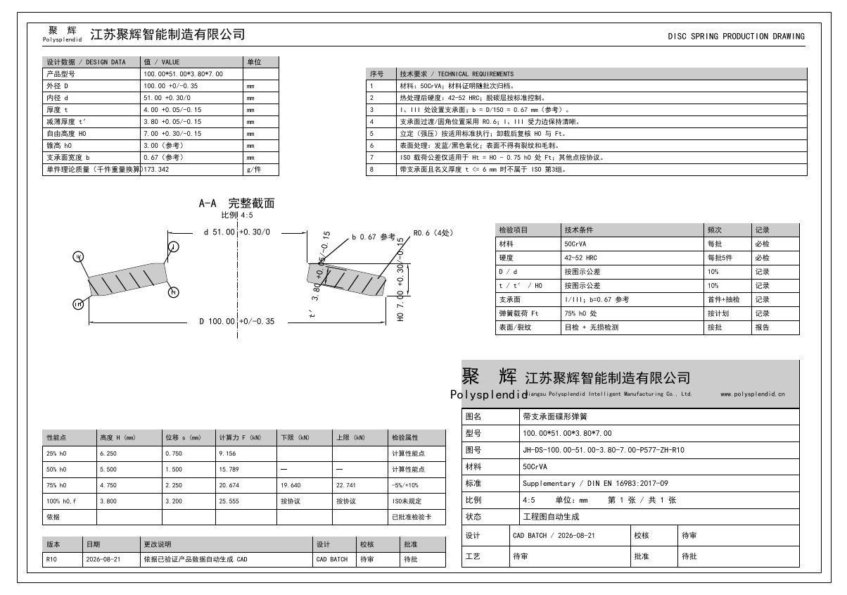 100.00*51.00*3.80*7.00 DXF、DWG 工程图预览